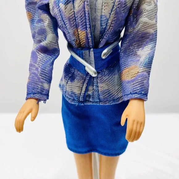1992 TOY ISLAND Let's Talk Doll 3 Piece Suit 12" Tall Blond Hair Blue Eyes Used - Picture 5 of 12
